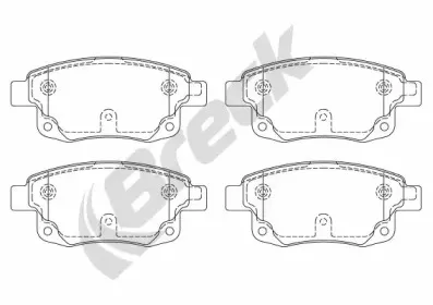 24486 00 702 10 BRECK Комплект тормозных колодок, дисковый тормоз